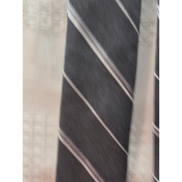 2 Bespoke Neck Ties Blue Black Striped For Button Up Shirts Formal Wedding 7406 - Picture 5 of 8